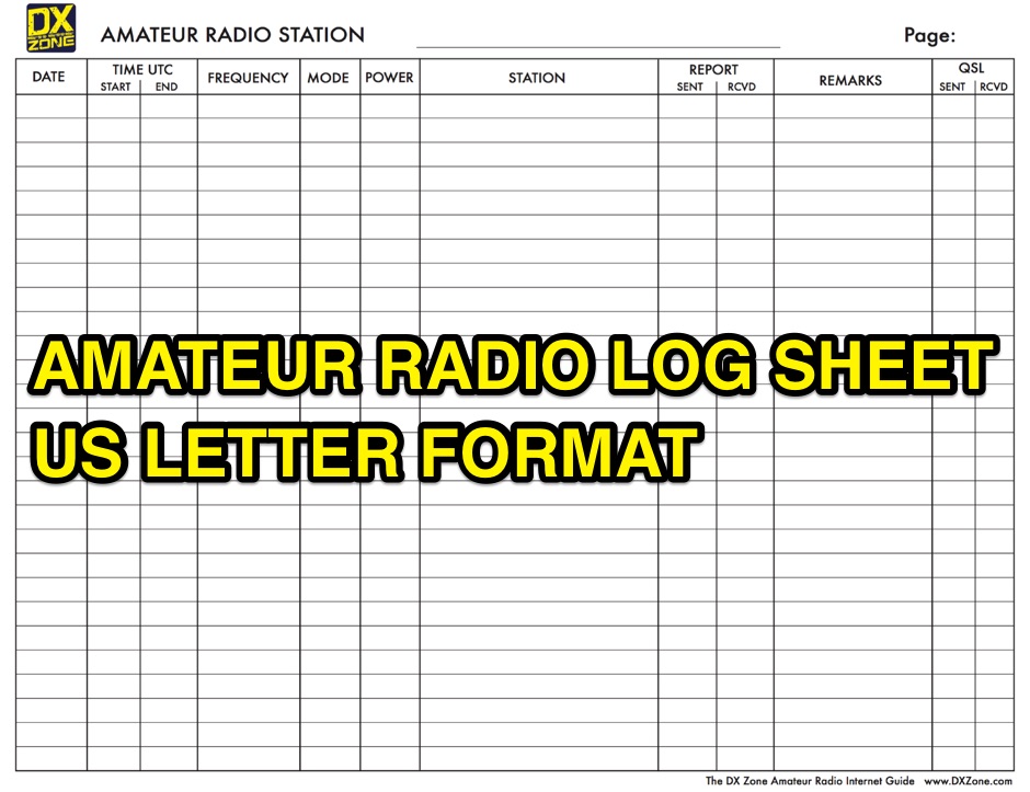 Printable Ham Radio Log Book Template Printable Templates Free