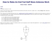 How to make an end-fed antenna work