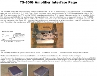 TS-850S Amplifier Interface