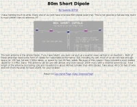 80 meters Short Dipole