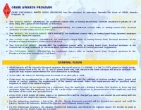 Snapshot of YB0EMJ : ORARI Awards Program showing the key part of the resource