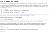 CW Trainer for Linux