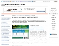 Antenna resonance and bandwidth