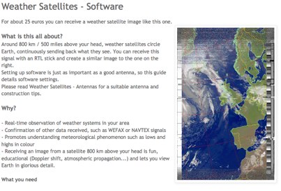 Receive weather satellite images