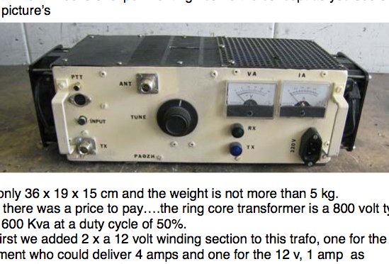 VHF 1Kw Amplifier