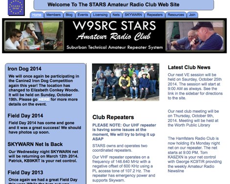 Snapshot of The STARS Amateur Radio Club  showing the key part of the resource