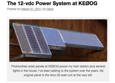 The 12-vdc Power System at KE0OG