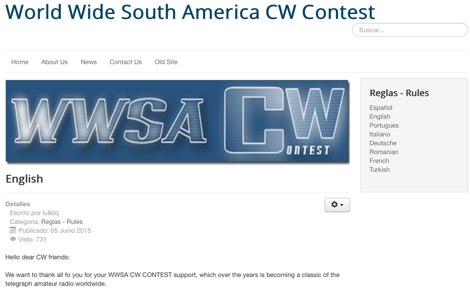 World Wide South America CW Contest