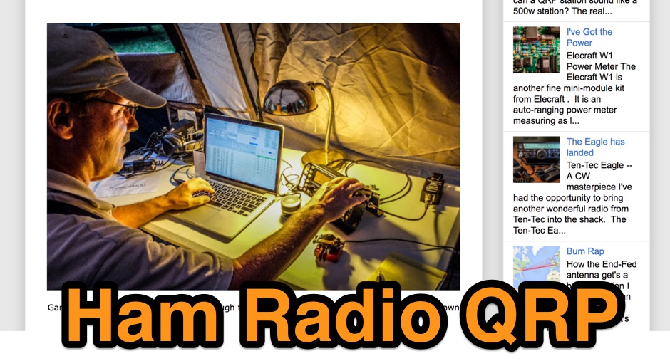 Snapshot of Ham Radio - QRP showing the key part of the resource