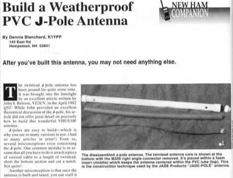 Build a Weatherproof PVC JPole Antenna