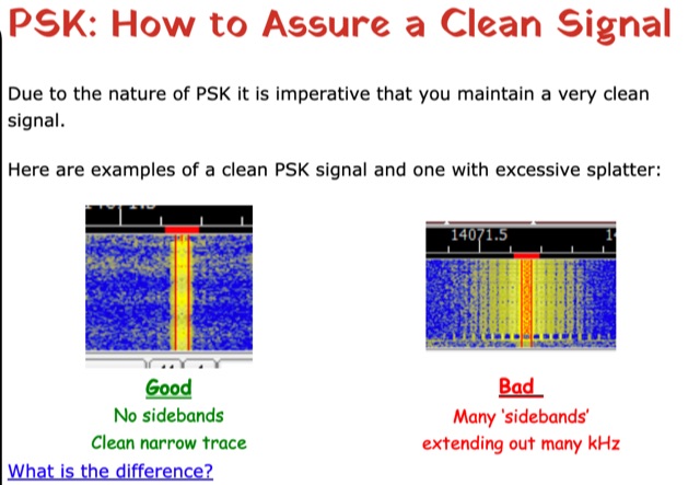 PSK: How to Assure a Clean Signal
