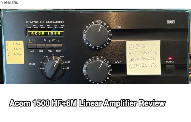 Acom 1500 HF+6M Linear Amplifier G6NHU Review : Resource Detail