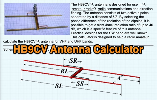 HB9CV On-Line Antenna Calculator 