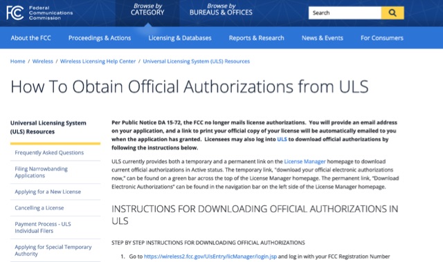 Obtaining a Copy of Your FCC License - The DXZone