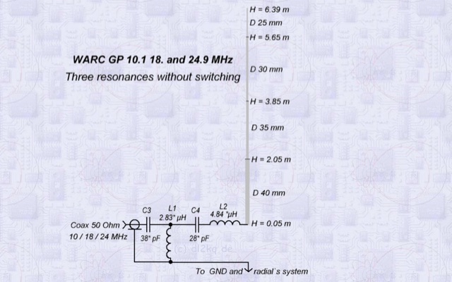 3 Bands Vertical Antenna for WARC bands