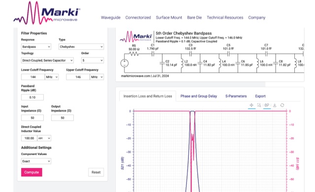 Marki RF Tools Calculators