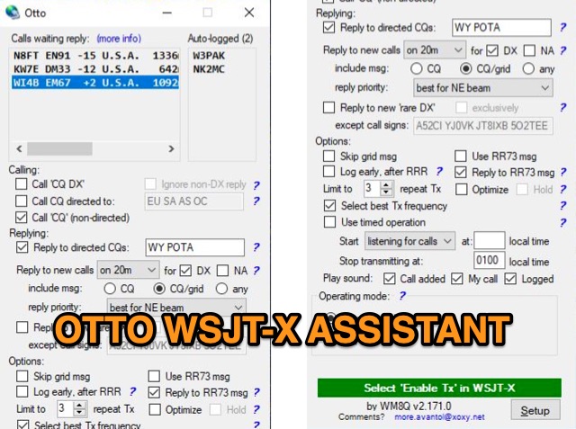 Snapshot of Otto: Your Enhanced Assistant for WSJT-X showing the key part of the resource