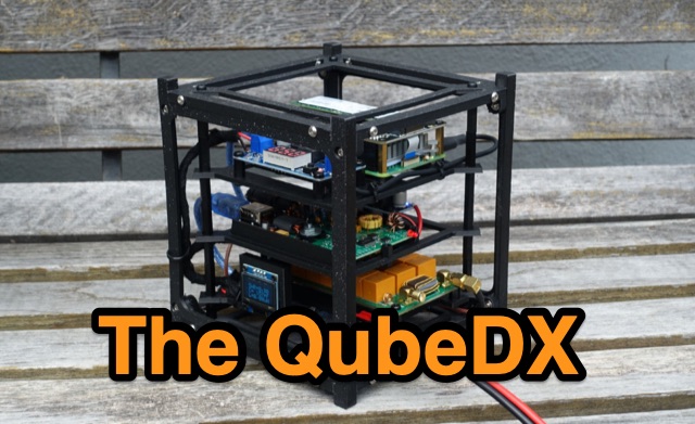 Snapshot of The QubeDX modular CubeSat-style QRP transceiver showing the key part of the resource