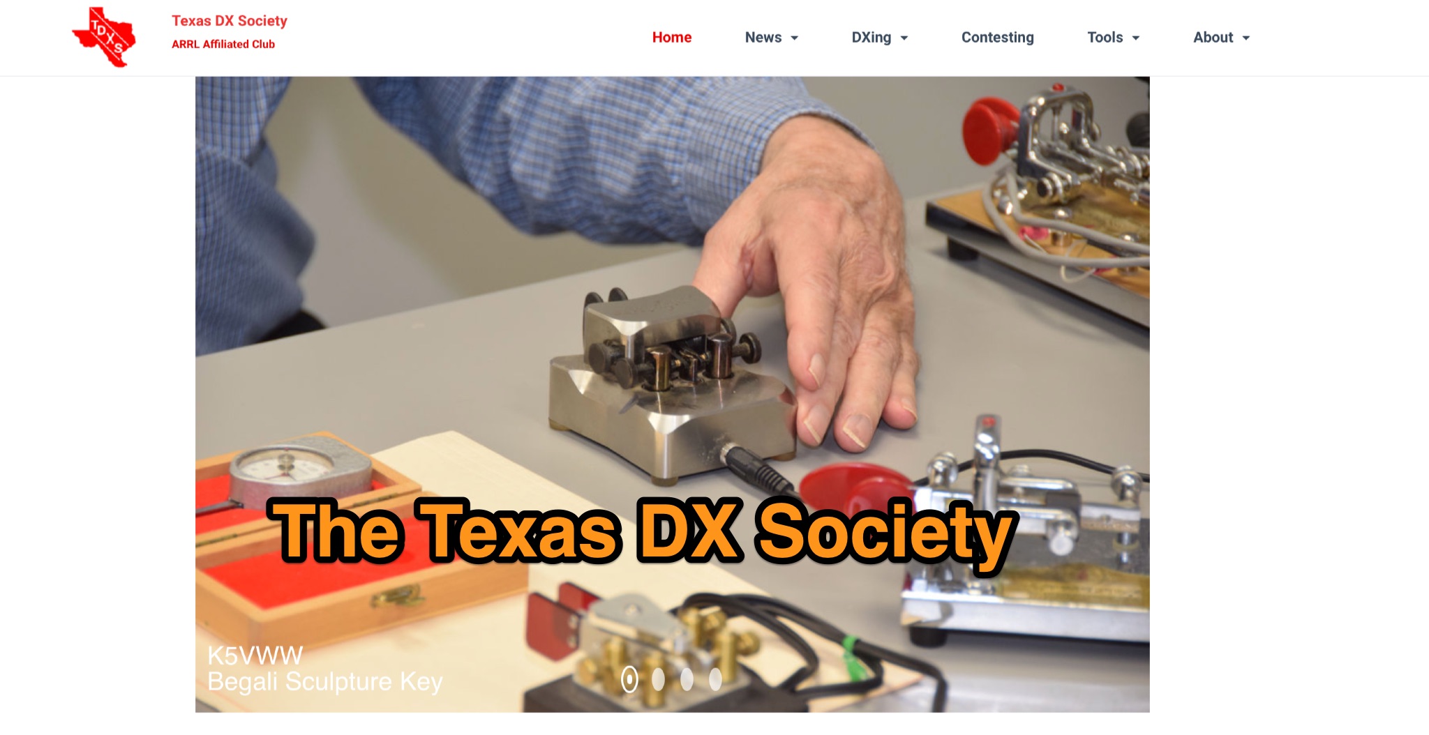 Snapshot of Texas DX Society showing the key part of the resource