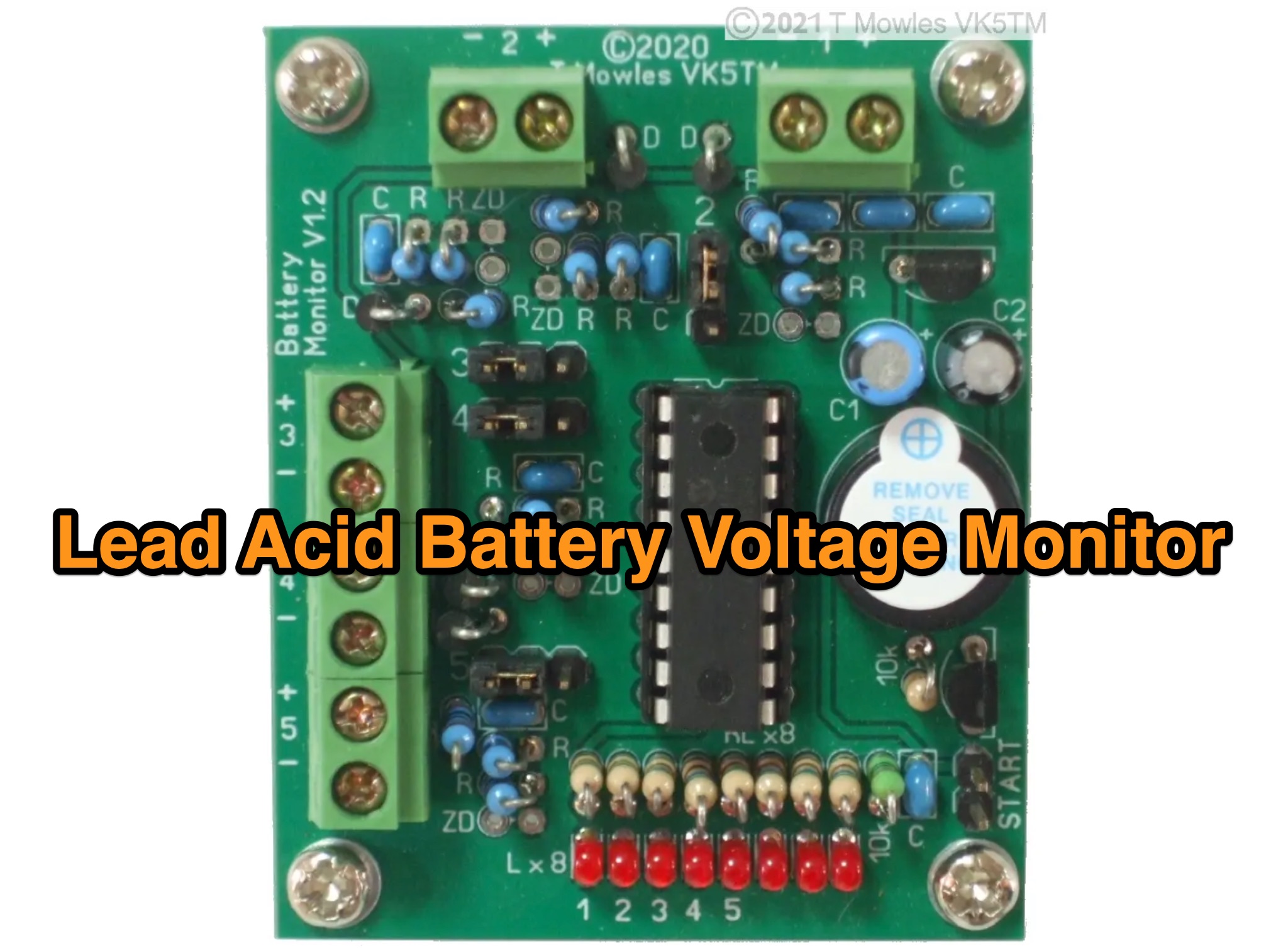 Snapshot of Lead Acid Battery Voltage Monitor showing the key part of the resource