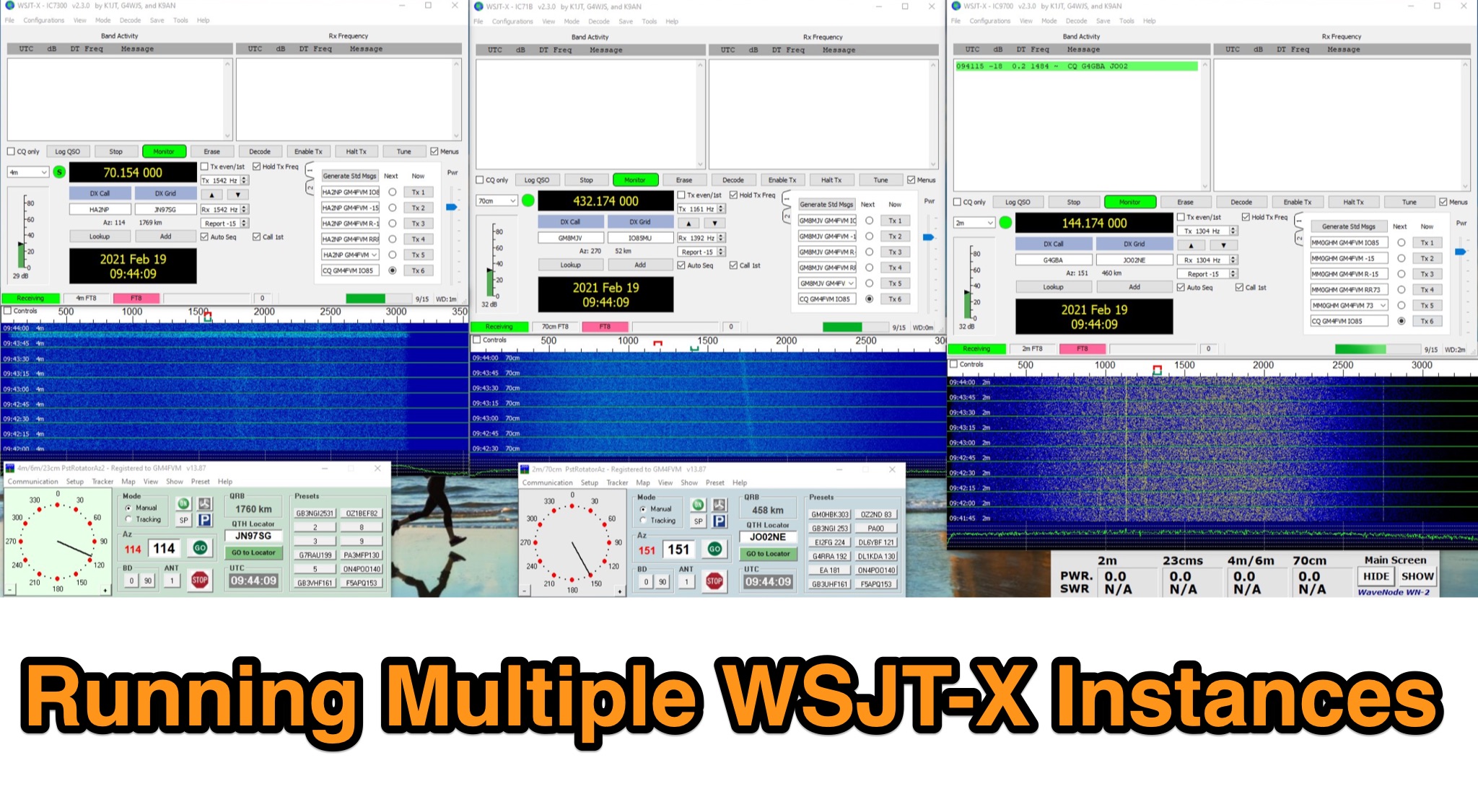 Snapshot of Running Multiple WSJT-X Instances for Simultaneous Radio Monitoring showing the key part of the resource