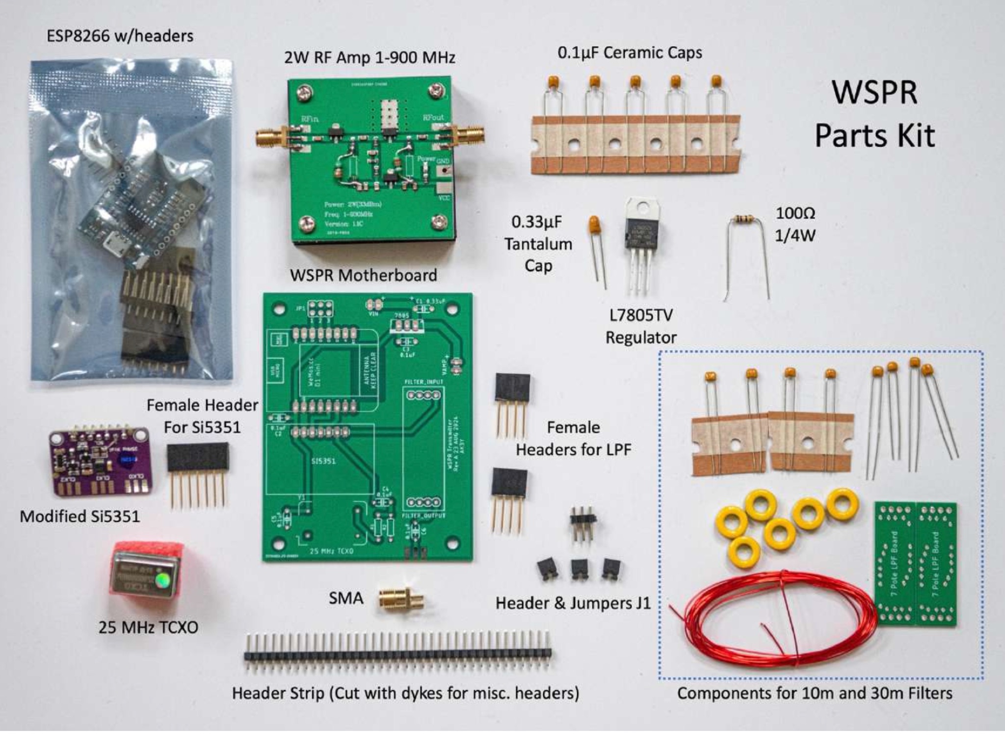 Snapshot of WSPR Transmitter Construction showing the key part of the resource