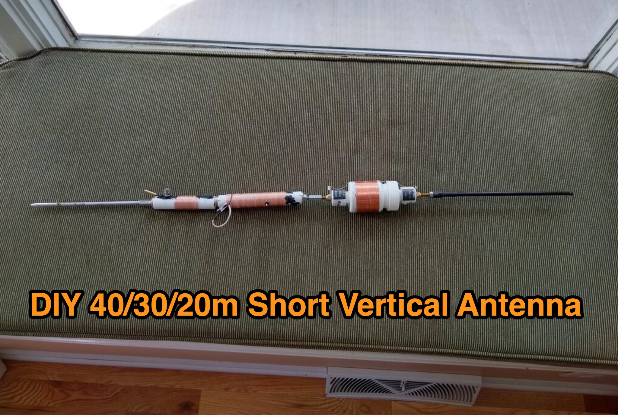 Snapshot of DIY 40/30/20m Short Vertical Antenna showing the key part of the resource