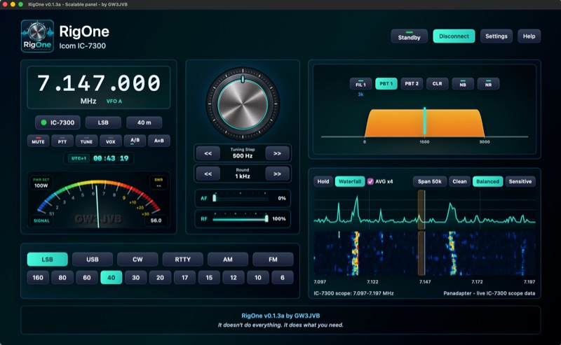 RigOne: Windows and macOS Radio Controller