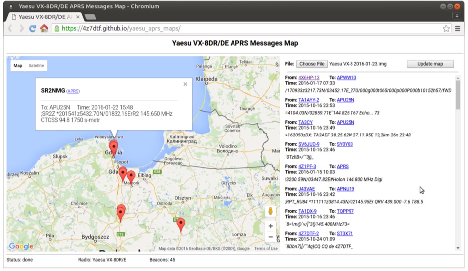 Aprs map software