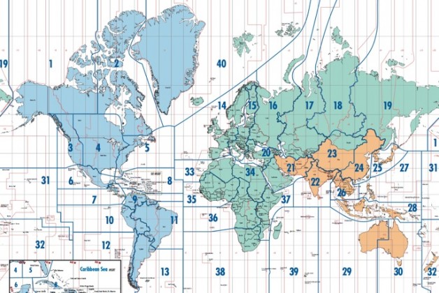 CQ DX Zones World Map