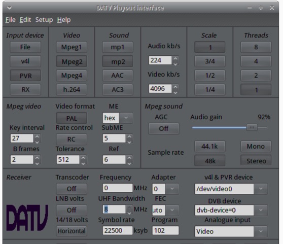 ZL1WTT Software-based DATV System and Experimentation