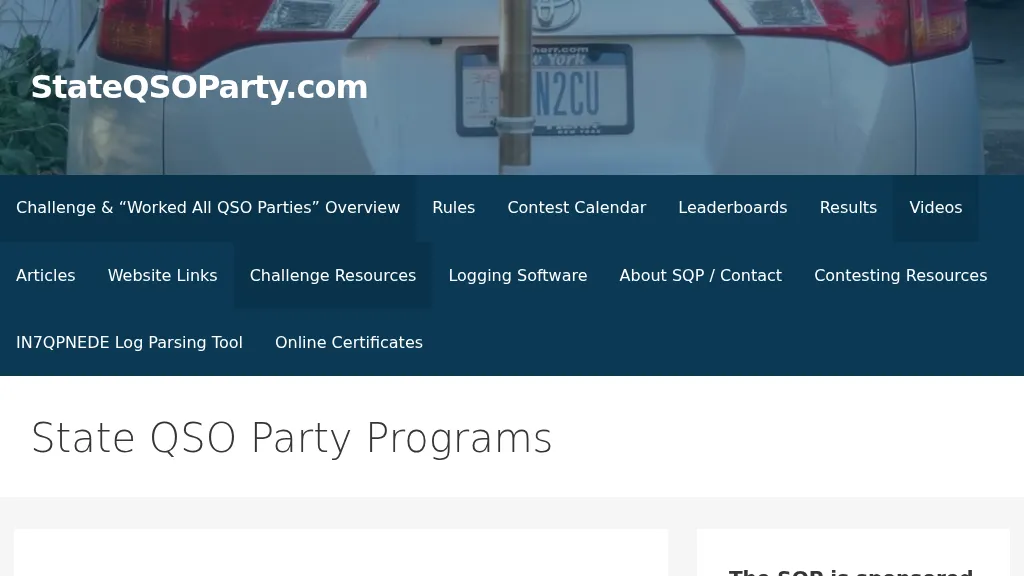 State QSO Party Challenge: Rules, Awards Competition