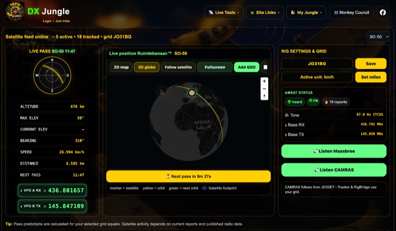 DX Jungle - Satellite Tracking